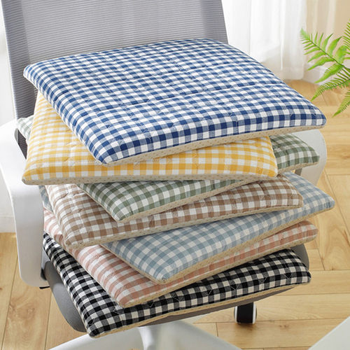 日系全棉椅子垫加厚北欧家用餐椅垫防滑办公室久坐坐垫学生凳座垫