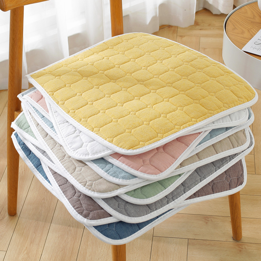 简约全棉坐垫办公室电脑椅垫四季夏天防滑学生椅子垫布艺餐厅定做