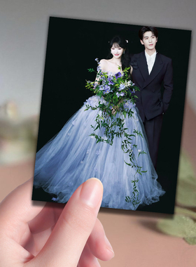 田作之赫婚纱拍立得小卡】高颜值张凌赫田曦薇婚纱自制应援小卡