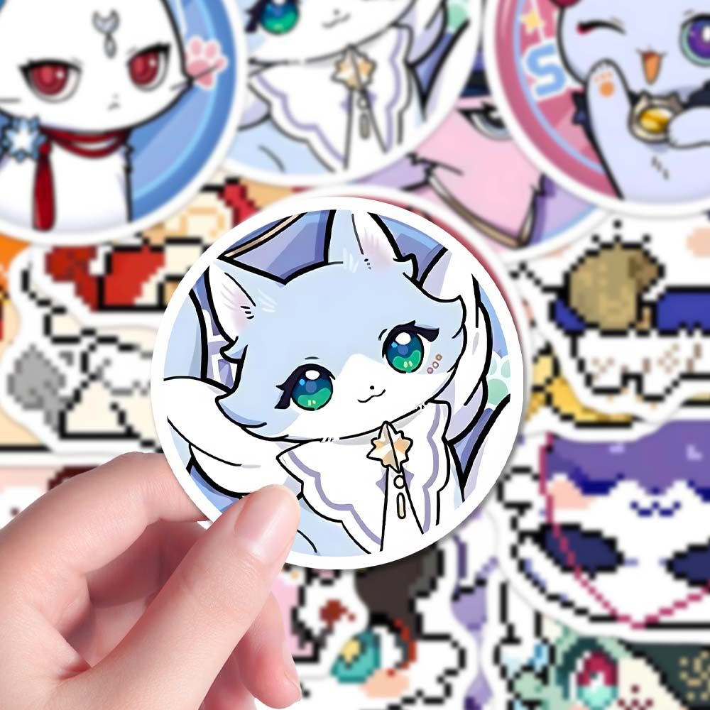 180张崩铁猫猫贴纸热门二次元卡通动物塑游戏周边装饰手账diy贴画,文具电教/文化用品/商务用品,贴纸/立体贴纸,淘宝优惠券,粉丝福利购,淘宝优惠卷