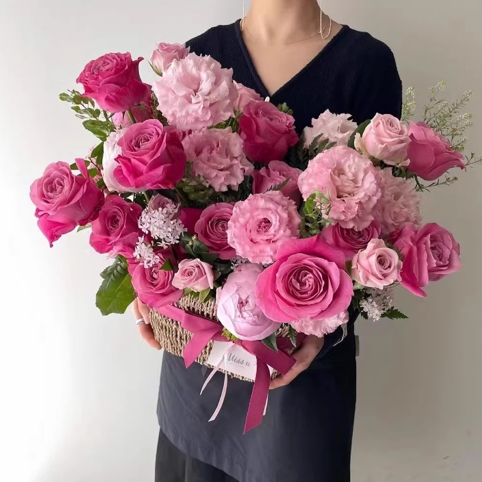 西岱岛 | 北京同城鲜花速递芍药玫瑰粉色祝贺开业生日祝福大花篮