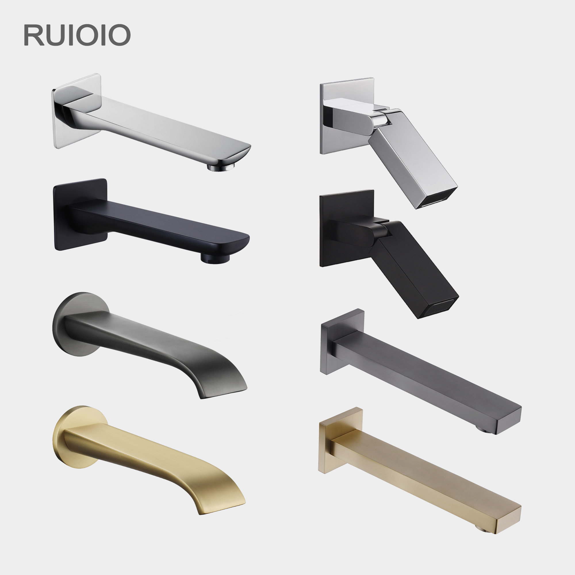 全铜入墙式面盆龙头出水嘴上下折叠暗装龙头配件上下折叠咀家用