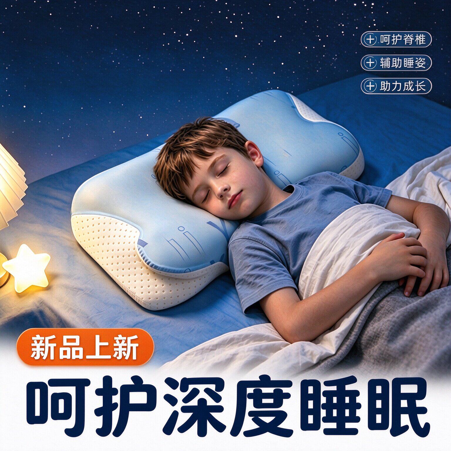 儿童枕头1到18岁小孩专用记忆棉枕头四季护脊颈幼儿园学生睡眠枕