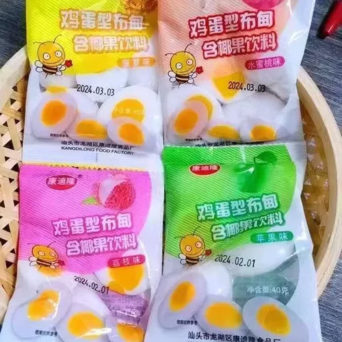 康迪隆鸡蛋型布甸果冻椰果饮料