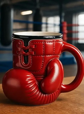 跨境Boxing Glove Mug拳击手套杯拳击爱好者个性马克杯桌面摆件