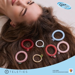 美国TELETIES&pingu电话线发圈高弹力耐用头绳女新款无痕发绳