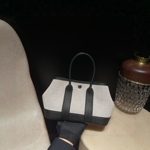 手工包女 熊猫配色迷你花园 熊猫色 可爱Mini号花园包 原皮品质