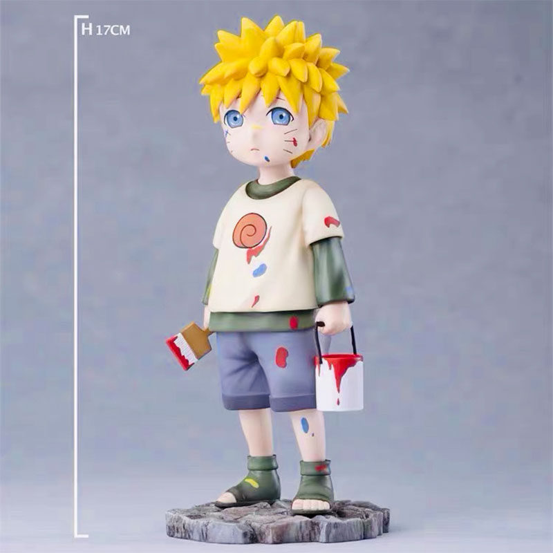 火影忍者gk 幼年 童年鸣人 绘画鸣人 潮玩可爱 雕像桌面 摆件礼物