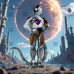 七龙珠动漫周边装饰桌搭收藏摆件背手机械弗利萨GK手办二次元模型