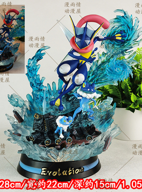 BKM小精灵EGG 甲贺忍蛙 进化系列二次元可发光GK手办雕像模型摆件