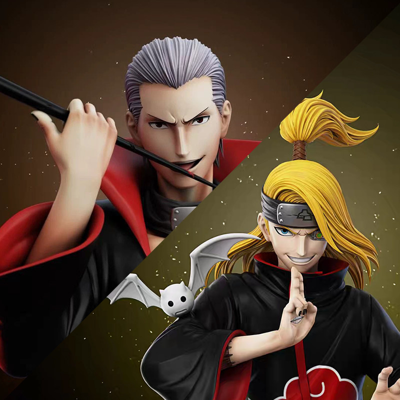 忍者晓组织动漫桌搭摆件雕像飞段镰刀人迪拉达炸弹人手办潮玩模型