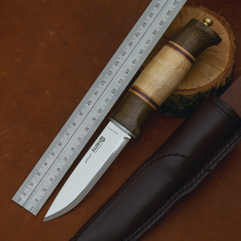 赫拉helle晨曦bc户外露营随身高硬度北欧猎刀橡木柄皮革刀鞘直刀