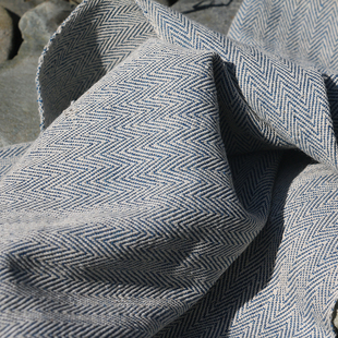 纯棉手工织布窗帘门帘复古色织土布植物染桌布茶席中厚款衣服面料