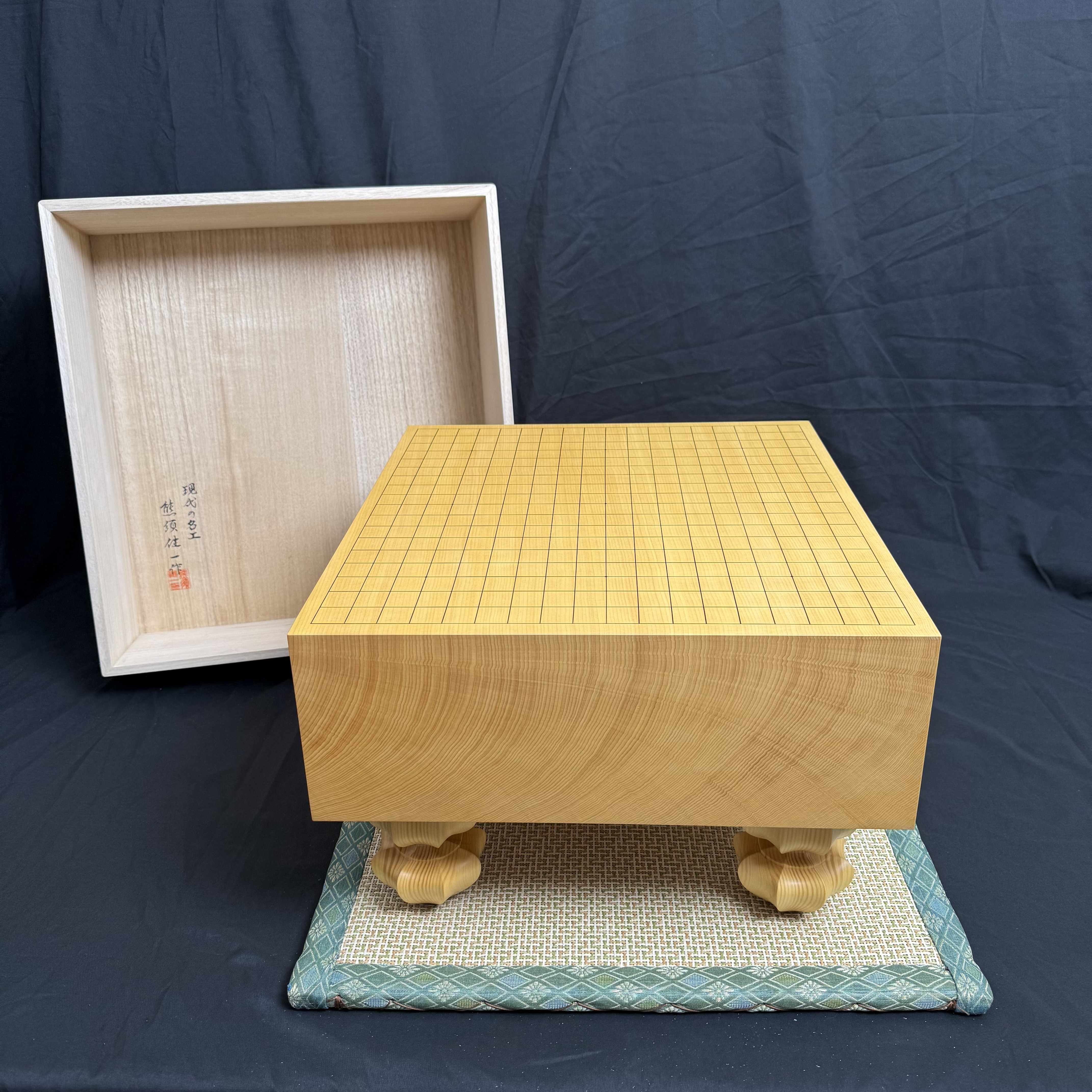 日本进口熊须5寸本榧围棋墩棋盘