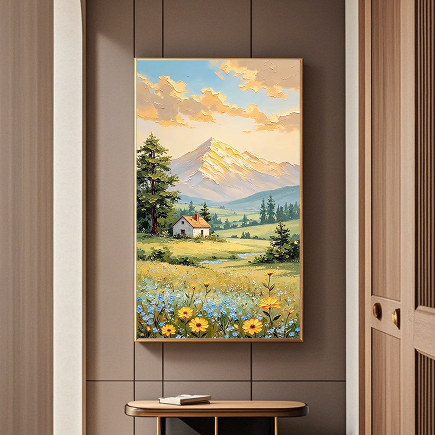 可班纯手绘油画金山风景居室格调