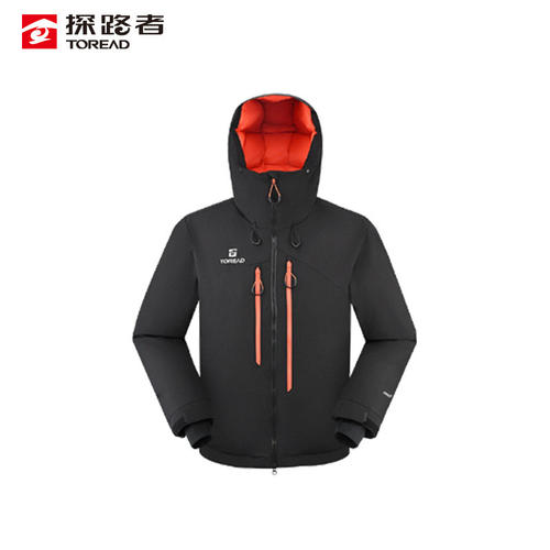 探路者羽绒服男冬季户外防风加厚保暖连帽鹅绒外套TADDAN91059