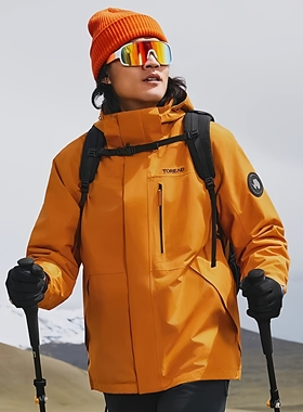 探路者冲锋衣男2025秋冬户外防风保暖羊毛内胆登山服TAWWBN91706