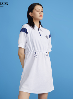 探路者连衣POLO裙哆啦A梦女 春夏户外休闲透气连衣裙TAQK82662