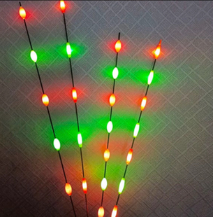 【漂尾配件】超亮醒目泡沫豆LED硬尾高灵敏超轻串串尾电子夜光漂