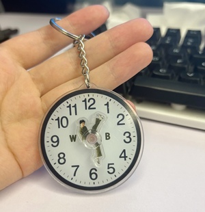 王一博鳄鱼站时间立人形钥匙扣亚克力旋转时间表挂件玩具
