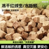 冻干红线虫块水蚯蚓贴片鱼食不脏水小型鱼饲料孔雀金鱼斗鱼鹦鹉粮