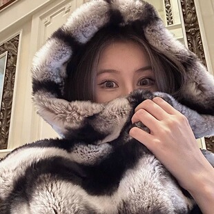 【时髦品味】龙猫纹 獭兔毛皮草马甲