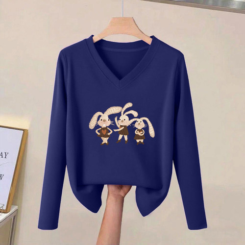 纯棉宽松百搭气质高级感V领T恤