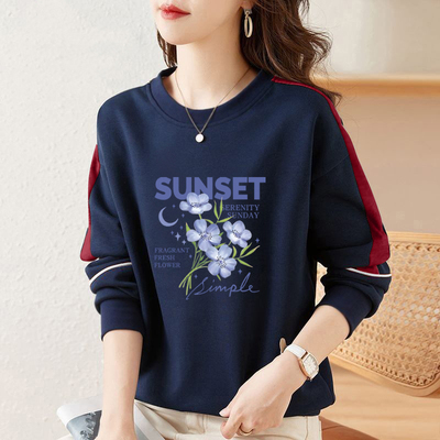 纯棉印花卫衣秋气质百搭