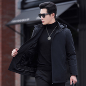 海宁派克服水貂内胆可拆卸男款 皮毛一体皮草外套休闲短款 貂皮大衣