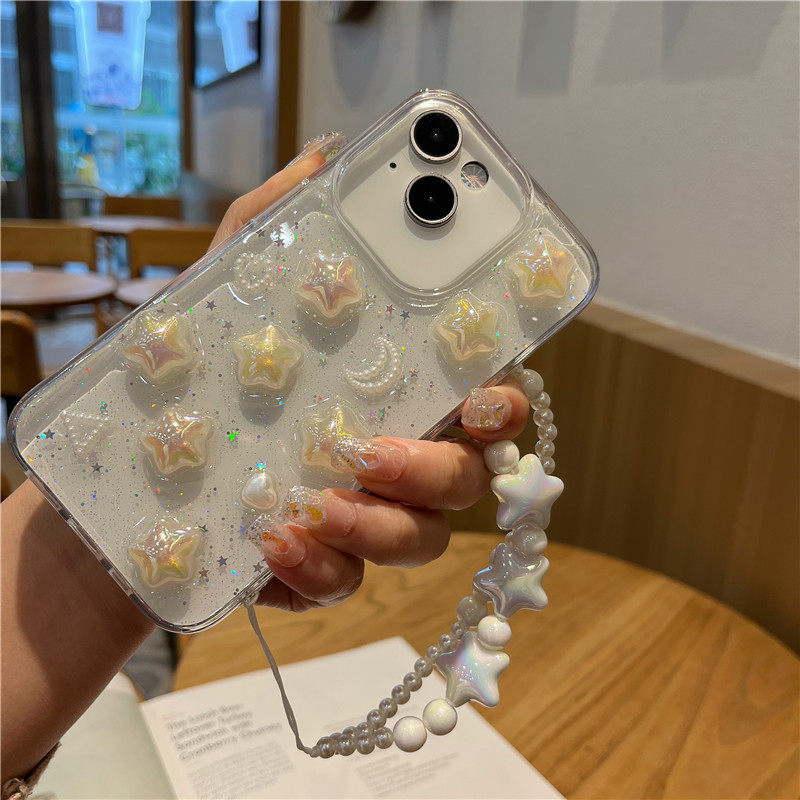 透明立体滴胶星星月亮爱心手机壳