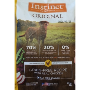 Instinct天然百利无谷鸡全犬狗粮试吃60g*1包有效期25年11月