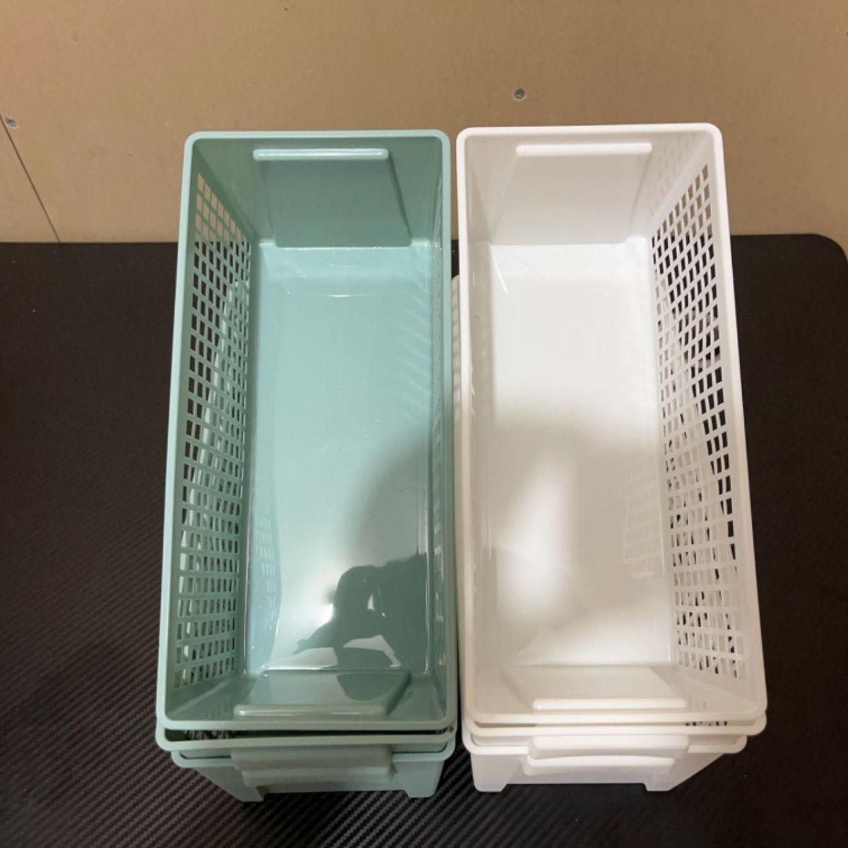 厨房收纳筐贴钩桌面零食收纳盒杂物收纳框洗澡篮子框置物篮长方形