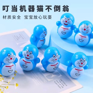 卡通叮当猫不倒翁蓝胖子桌面解压摇头玩具儿童迷你机器猫哆啦a梦