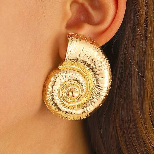 Punk Boho Big Conch Snail Stud Earrings for Women ndy Unique
