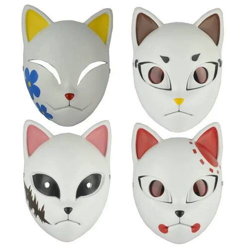 Japanese Anime Demon Fox Mask Cosplay Sabito Makomo Tanjiro