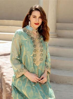 Moroccan Djellaba Women   Evening Pary Dress Jalabiya  Kafan