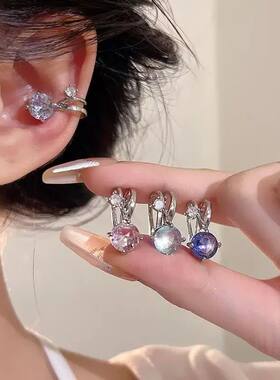 New exquisite sparkling cubic zirconia ear bone clip without