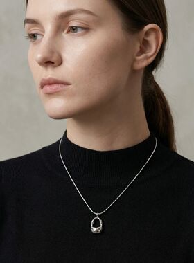 Light Luxury Silver Color Water Drop Pendant Necklaces For W
