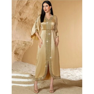 Dress For Women Jalabiya Lace Diamond Party Dresses  Long Ro