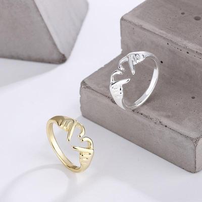 Romantic Hands Than Heart Couple Ring For Women Men Wedding