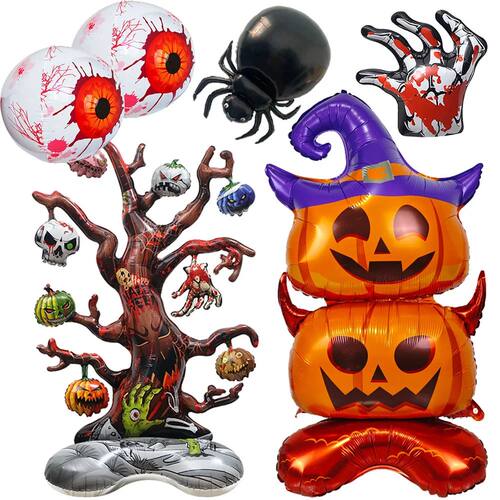 Halloween Decoration Balloons Standing Ghost Tree Foil Ballo
