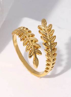 Stainless Steel Rings for Women Fashion Vintage Gold Color A