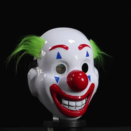 1Pcs Cosplay Green Hair Demon Killer Clown Plastic Masks Hal