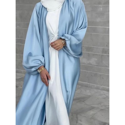 Summer Puff Sleeve   Women Dress Elegant Modest Morocco Part