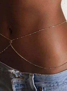 Double Layer Bead Ladies Waist Belly Chain Piercing Jewelry