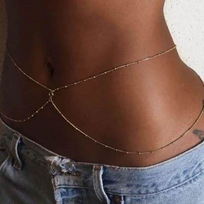 Double Layer Bead Ladies Waist Belly Chain Piercing Jewelry