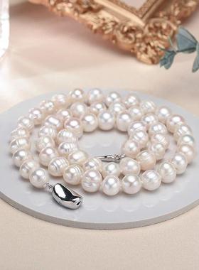 New Hot Real White Freshwater Cultured Pearl Necklaces for W