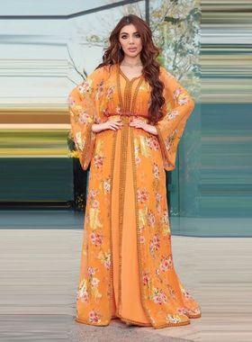 2025 New Musulman  Dress Chiffon Prin Ho Samping  Sui Gorgeo