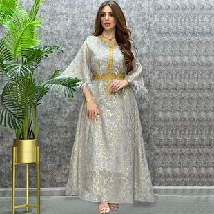 2023 Dubai Dress Auumn and Winer Bronzing and Ironing Dres
