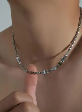 Punk Sainless Seel Irregular Beaded Splicing Necklaces for M